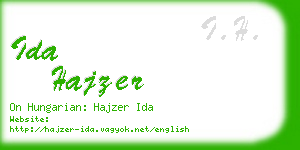 ida hajzer business card